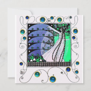 MAGIC VAN DE SPRING, helder, blauwgroen zwart, bla Kaart