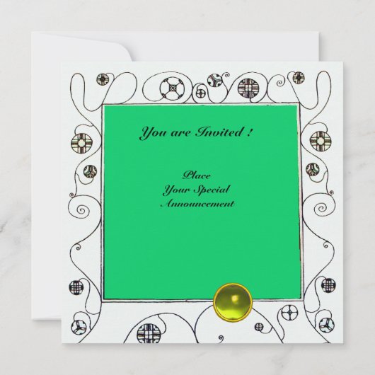 MAGIC VAN DE SPRING helder groen wit geel Kaart (Achterkant)