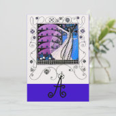 MAGIC VAN DE SPRING, helder paars blauw Kaart (Staand voorkant)