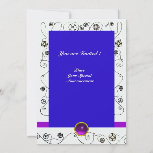 MAGIC VAN DE SPRING, helder paars blauw Kaart (Achterkant)