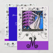 MAGIC VAN DE SPRING, helder paars blauw Kaart (Voorkant / Achterkant)