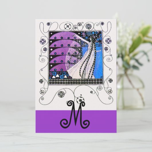 MAGIC VAN DE SPRING, helder paars blauw Kaart (Staand voorkant)