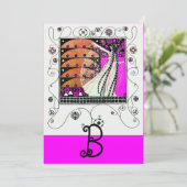 MAGIC VAN DE SPRING, helder paars zwart bruin Kaart (Staand voorkant)