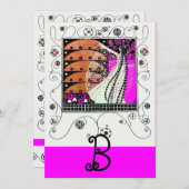 MAGIC VAN DE SPRING, helder paars zwart bruin Kaart (Voorkant / Achterkant)