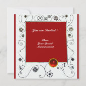 MAGIC VAN DE SPRING helder rood zwart groen Kaart (Achterkant)