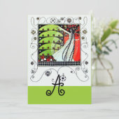 MAGIC VAN DE SPRING, helder rood zwart groen Kaart (Staand voorkant)