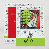 MAGIC VAN DE SPRING, helder rood zwart groen Kaart (Voorkant / Achterkant)