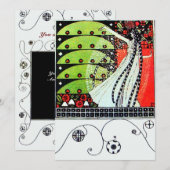 MAGIC VAN DE SPRING, helder rood zwart groen Kaart (Voorkant / Achterkant)