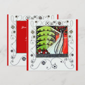 MAGIC VAN DE SPRING, helder rood zwart groen Kaart (Voorkant / Achterkant)