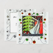 MAGIC VAN DE SPRING helder rood zwart groen Kaart (Voorkant / Achterkant)