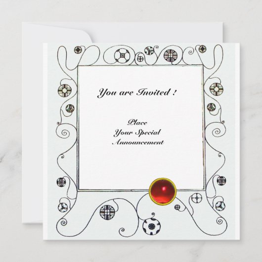 MAGIC VAN DE SPRING helder rood zwart groen Kaart (Achterkant)