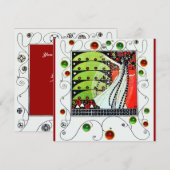 MAGIC VAN DE SPRING helder rood zwart groen Kaart (Voorkant / Achterkant)