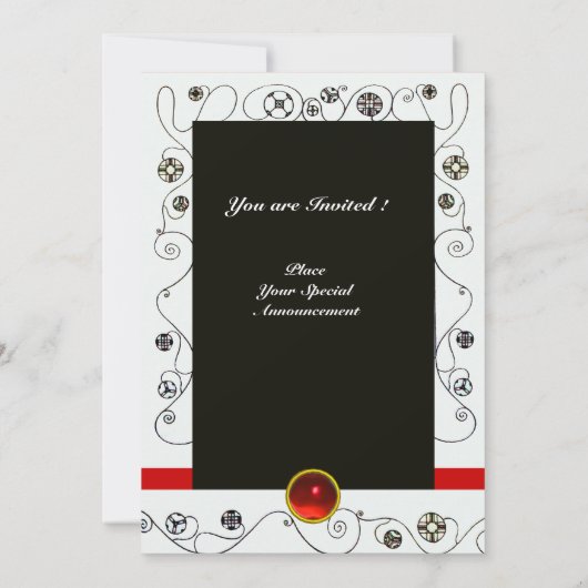 MAGIC VAN DE SPRING, helder rood zwart groen Kaart (Achterkant)