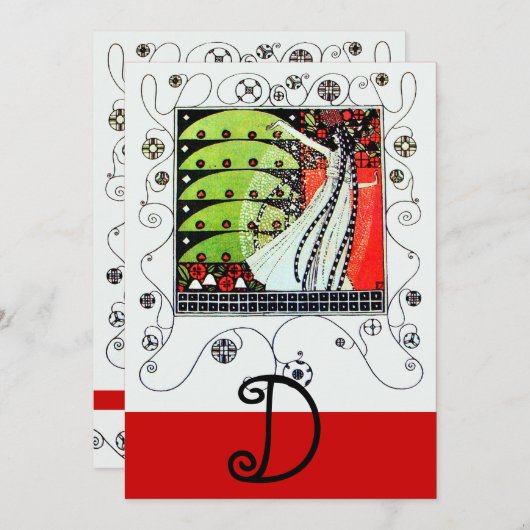 MAGIC VAN DE SPRING, helder rood zwart groen Kaart (Voorkant / Achterkant)