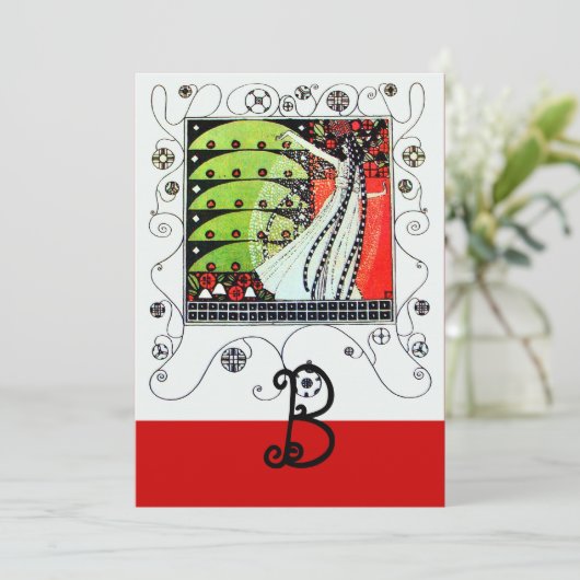 MAGIC VAN DE SPRING, helder rood zwart groen Kaart (Staand voorkant)