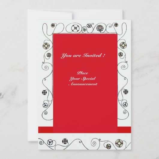 MAGIC VAN DE SPRING, helder rood zwart groen Kaart (Achterkant)