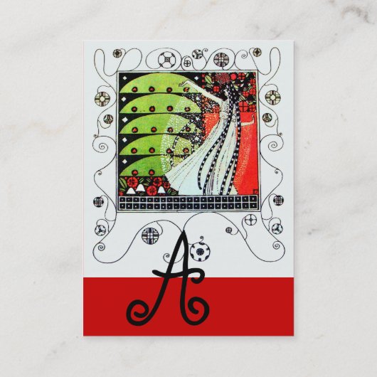 MAGIC VAN DE SPRING helder rood zwart groen Visitekaartje (Achterkant)