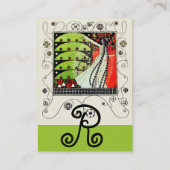 MAGIC VAN DE SPRING helder rood zwart groen Visitekaartje (Achterkant)