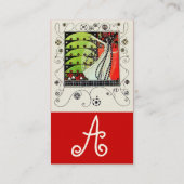 MAGIC VAN DE SPRING helder rood zwart groen Visitekaartje (Achterkant)