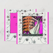MAGIC VAN DE SPRING helder violet wit bruin Kaart (Voorkant / Achterkant)