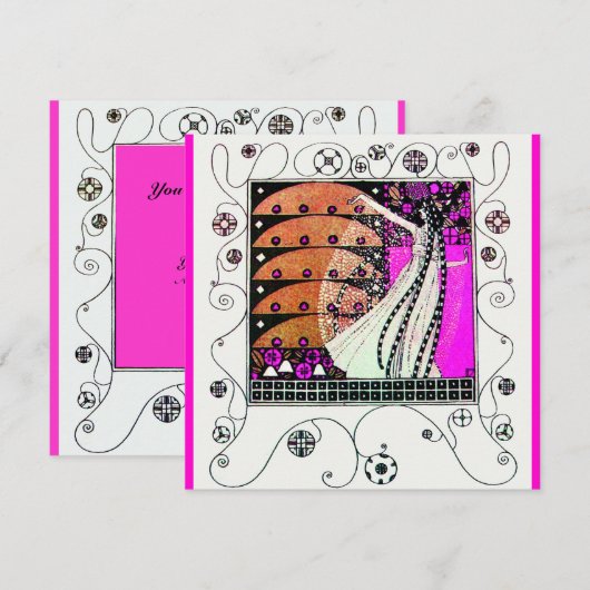 MAGIC VAN DE SPRING helder violet wit bruin Kaart (Voorkant / Achterkant)