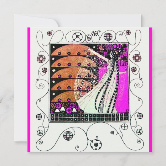 MAGIC VAN DE SPRING helder violet wit bruin Kaart (Voorkant)