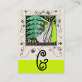 MAGIC VAN DE SPRING helder zwart-wit geel Visitekaartje (Achterkant)