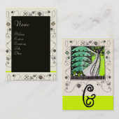 MAGIC VAN DE SPRING helder zwart-wit geel Visitekaartje (Voorkant / Achterkant)