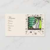 MAGIC VAN DE SPRING helder zwart-wit geel Visitekaartje (Voorkant)