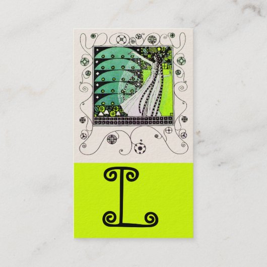 MAGIC VAN DE SPRING helder zwart-wit geel Visitekaartje (Achterkant)