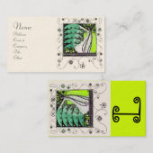 MAGIC VAN DE SPRING helder zwart-wit geel Visitekaartje (Voorkant / Achterkant)