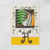 MAGIC VAN DE SPRING helder zwart-wit geel Visitekaartje (Achterkant)