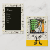 MAGIC VAN DE SPRING helder zwart-wit geel Visitekaartje (Voorkant / Achterkant)