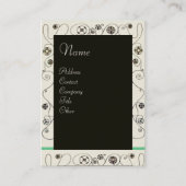 MAGIC VAN DE SPRING helder zwart-wit groen Visitekaartje (Voorkant)