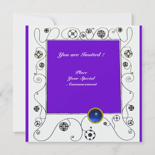 MAGIC VAN DE SPRING, heldere paarse zwarte aqua bl Kaart (Achterkant)