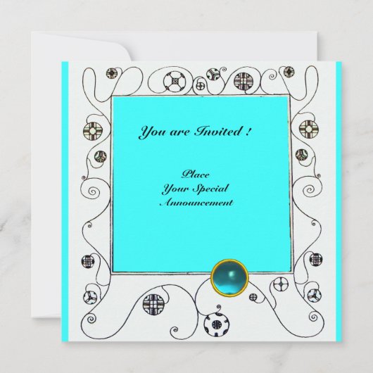 MAGIC VAN DE SPRING, heldere paarse zwarte aqua bl Kaart (Achterkant)