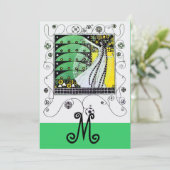 MAGIC VAN DE SPRING, heldergeel zwart groen Kaart (Staand voorkant)