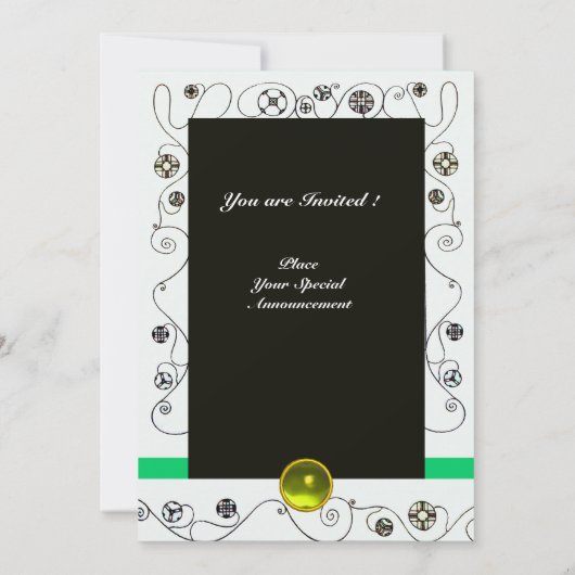 MAGIC VAN DE SPRING, heldergeel zwart groen Kaart (Achterkant)