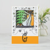 MAGIC VAN DE SPRING, heldergroen zwart geel Kaart (Staand voorkant)