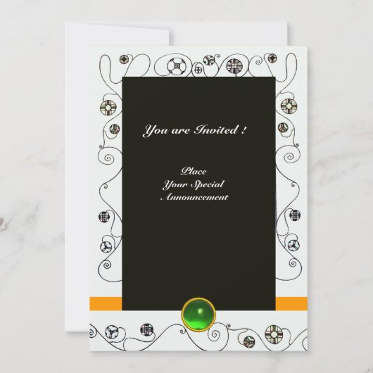 MAGIC VAN DE SPRING, heldergroen zwart geel Kaart (Achterkant)