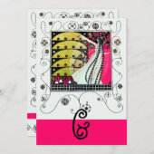 MAGIC VAN DE SPRING, helderroze wit zwart geel Kaart (Voorkant / Achterkant)