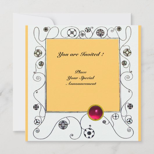 MAGIC VAN DE SPRING: helderroze zwart-wit geel Kaart (Achterkant)