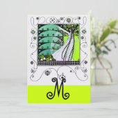 MAGIC VAN DE SPRING, lichtgeel groen zwart Kaart (Staand voorkant)