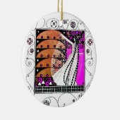 MAGIC VAN DE SPRING-violet-bruin Keramisch Ornament (Rechts)