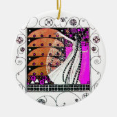 MAGIC VAN DE SPRING-violet-bruin Keramisch Ornament (Voorkant)