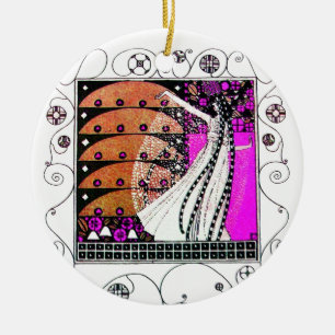 MAGIC VAN DE SPRING-violet-bruin Keramisch Ornament