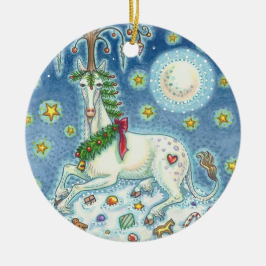 MAGIC VAN EEN CHRISTMAS UNICORN, HORSE ORNAMENT Ro (Voorkant)