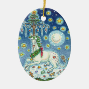 MAGIC VAN EEN CHRISTMAS UNICORN, Ovaal ORNAMENT