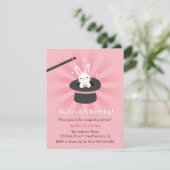 Magic Wand and Bunny Kids Birthday Party Kaart (Staand voorkant)