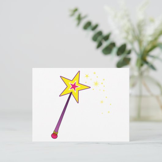 Magic Wand Briefkaart (Staand voorkant)